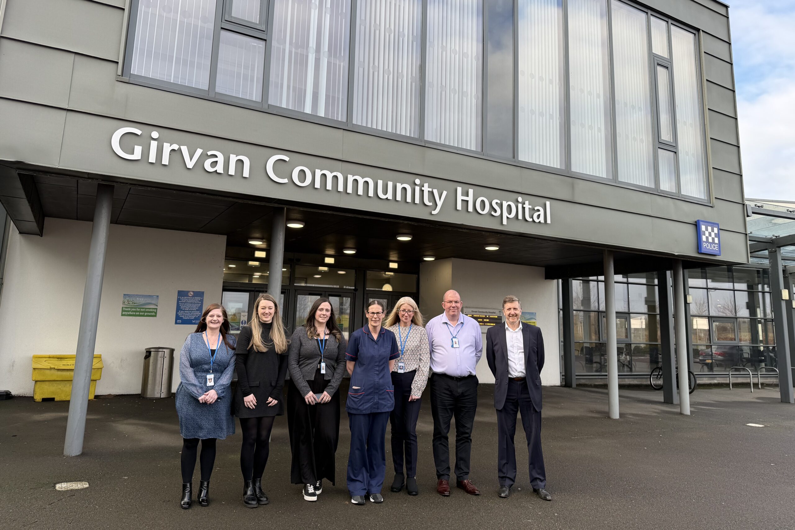 Spirometry team outside Girvan Community Hospital to launch the new spirometry service